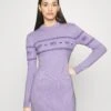 Chiara Ferragni Maxilogo Dress - Robe Pull - Purple