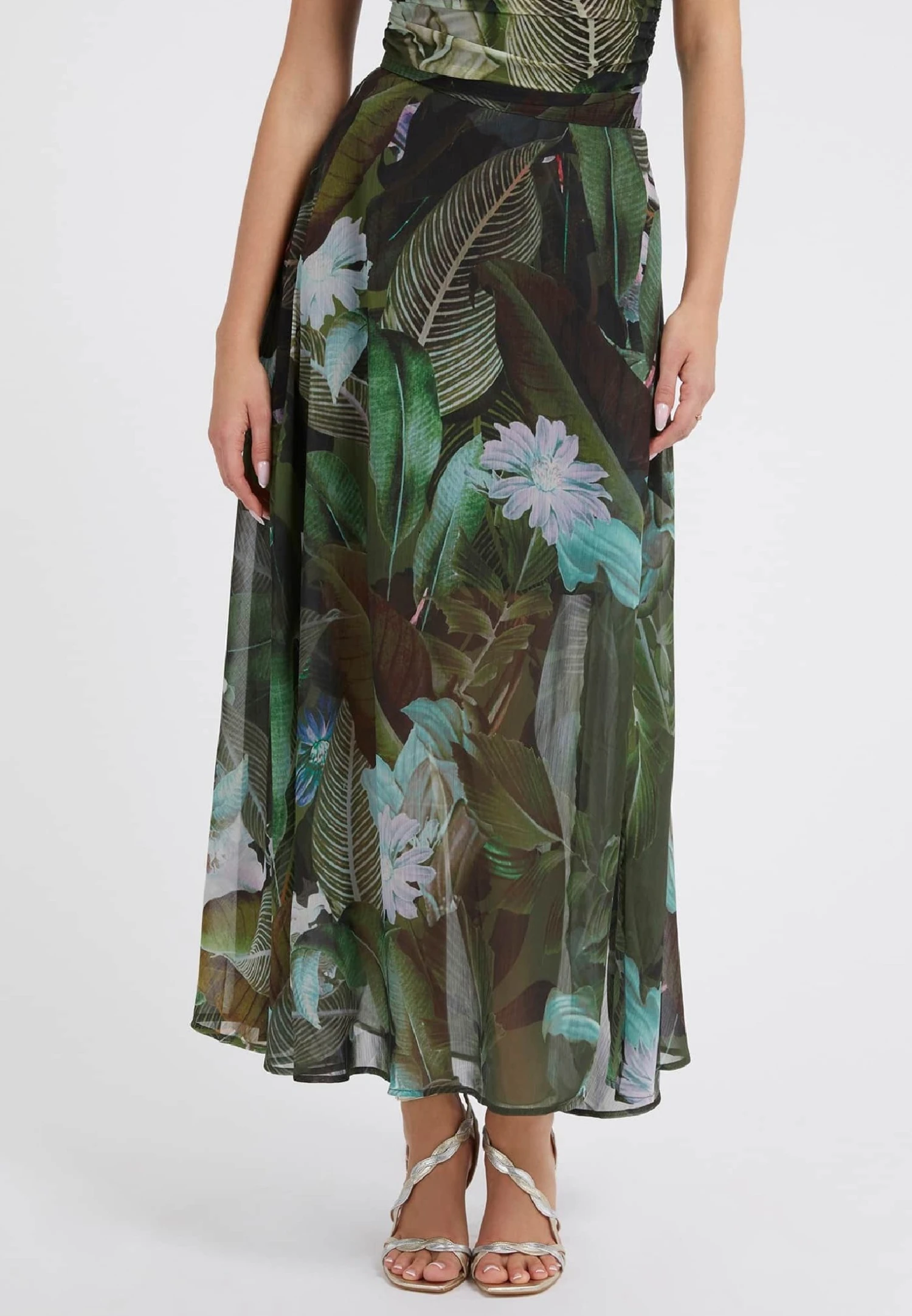 Guess Mit Allover-Print - Jupe Trapèze - Mehrfarbig, Grün 1 Guess Mit Allover-Print - Jupe Trapèze - Mehrfarbig, Grün