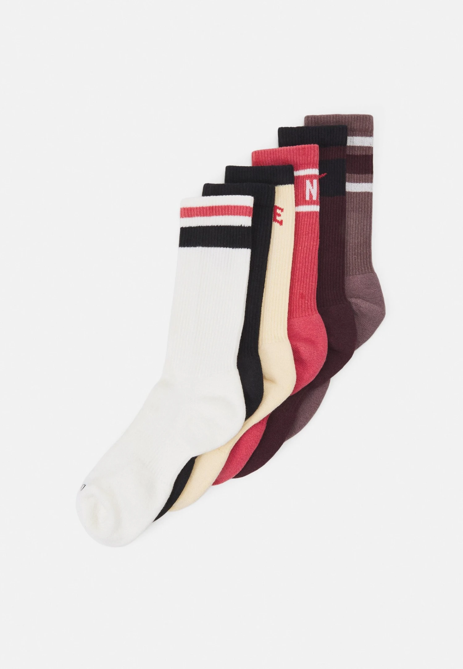 Nike Performance Everyday Plus Cush Crew Retro Unisex 6 Pack - Chaussettes De Sport - Plum Eclipse/Burgundy Crush/Adobe/Saile Vanilla/Black 1 Nike Performance Everyday Plus Cush Crew Retro Unisex 6 Pack - Chaussettes De Sport - Plum Eclipse/Burgundy Crush/Adobe/Saile Vanilla/Black