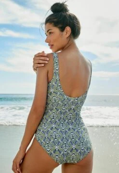 Next Tan Spot Plunge - Maillot De Bain - Green Woodblock -Vêtements Boutique 4e20d7a1c5ab4a58a185c53ab70797fa