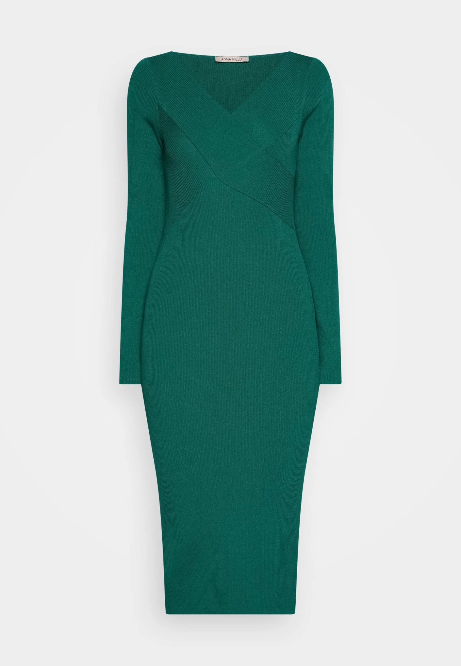 Anna Field V Ausschnitt Bodycon Midi Strickkleid - Robe Fourreau - Green 5 Anna Field V Ausschnitt Bodycon Midi Strickkleid - Robe Fourreau - Green – Image 5
