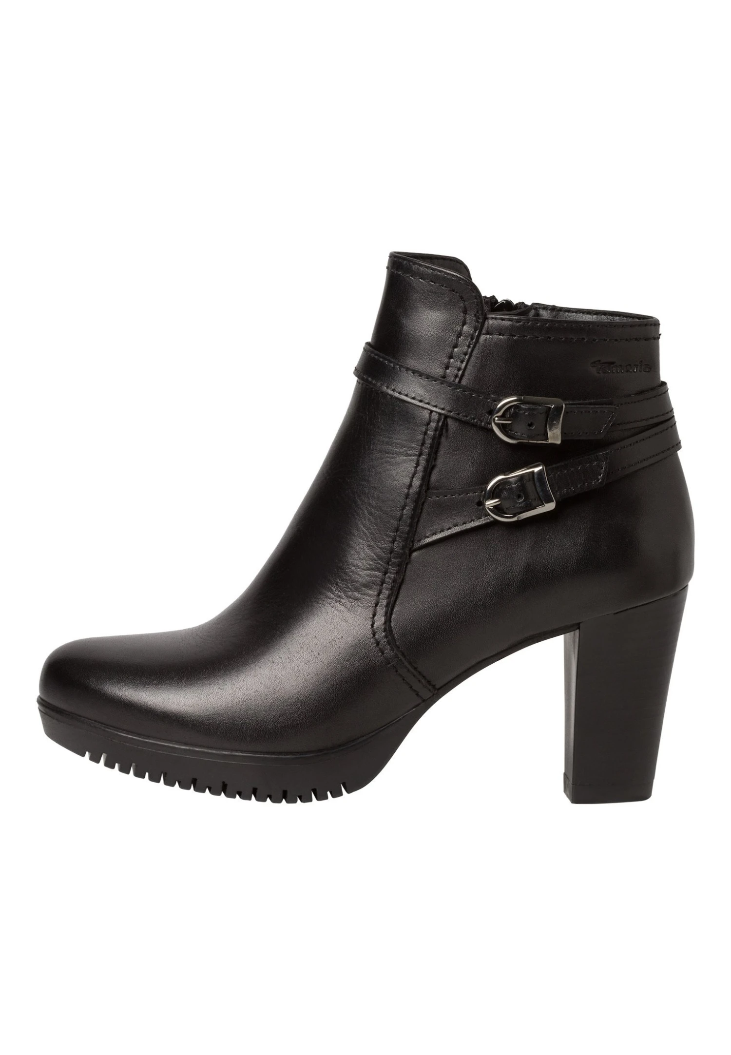 Tamaris Boots À Talons - Black Leather 2 Tamaris Boots À Talons - Black Leather – Image 2