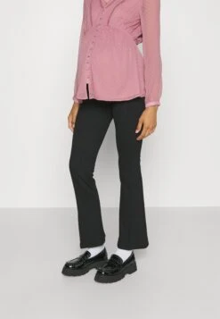 Mamalicious Mlluna Pintuc Flare Pan - Pantalon Classique - Black
