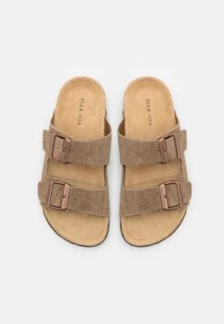Pier One Leather Unisex - Chaussons - Stone -Vêtements Boutique 8a668f54d8c54cffbe49465b492ae069
