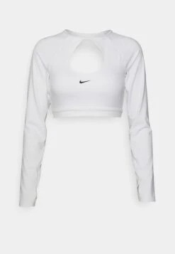 Nike Performance Bra Crop - T-Shirt À Manches Longues - White/Black -Vêtements Boutique 9b01c8f927554c288b966f250c8bebc9