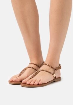 Anna Field Tongs - Cognac/Gold